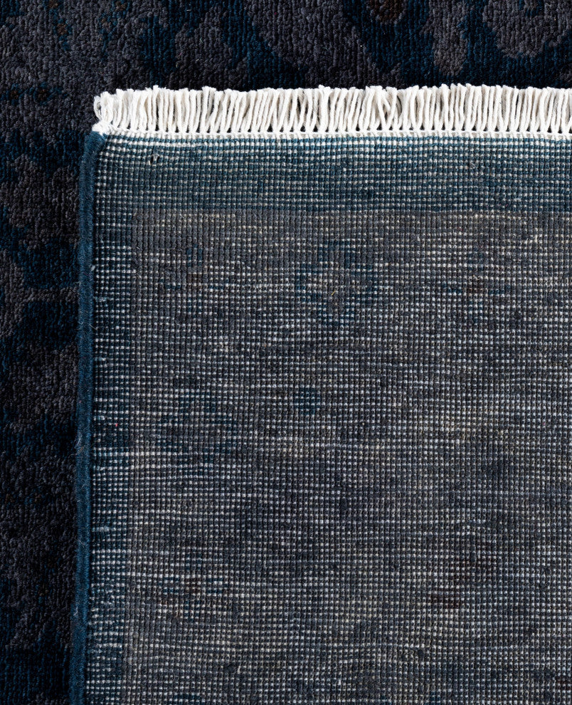 Overdyed One-of-a-Kind Hand-Knotted Area Rug Navy, 6' 1" x 8' 9"