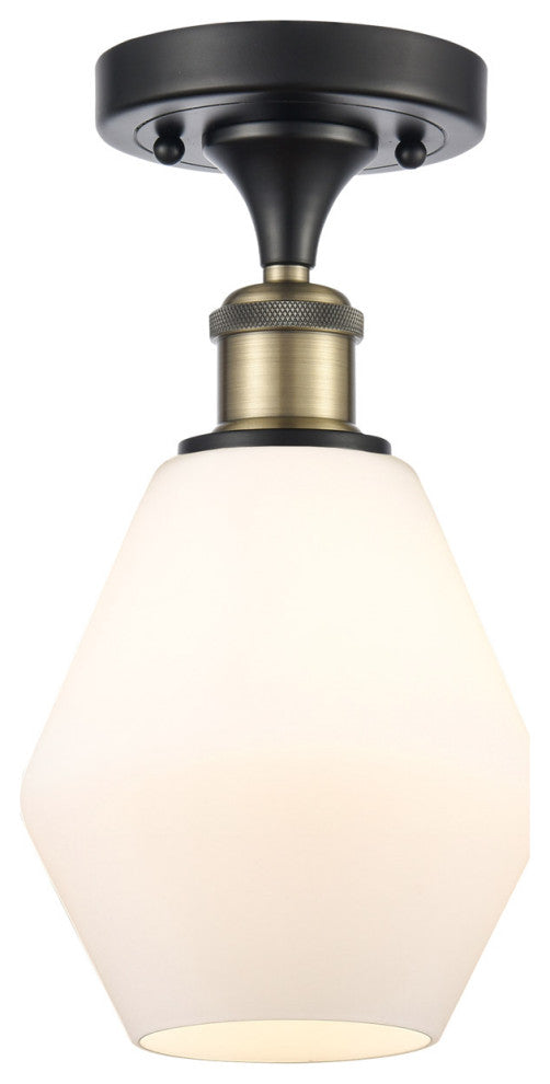 Innovations 516-1C-BAB-G651-6-LED 1-Light Semi-Flush Mount, Black Antique Brass