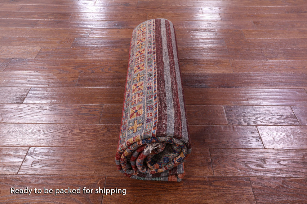 Handmade Khorjin Super Kazak Wool Rug 5' 10" X 8' 5" Q11312