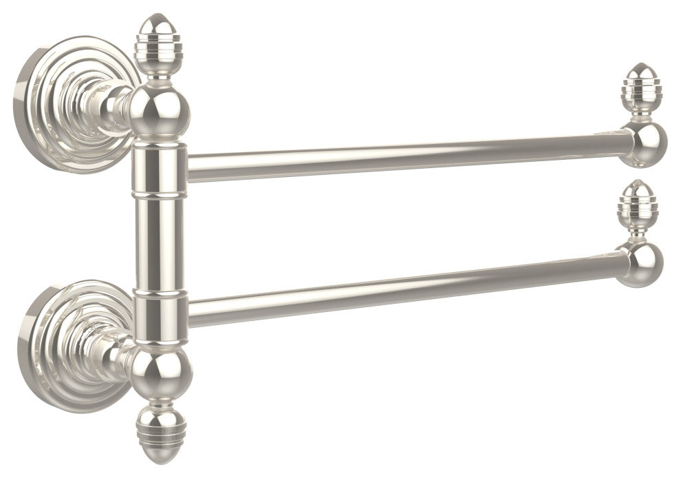 Waverly Place 2 Swing Arm Towel Rail, Polished Nickel