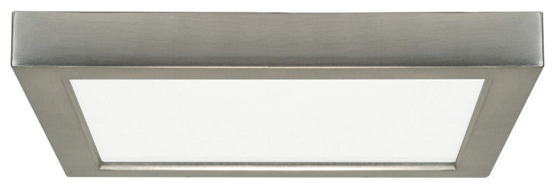 18.5W 9" Flush Mount LED Fixture - Square Shape  - Brushed Nickel Finish