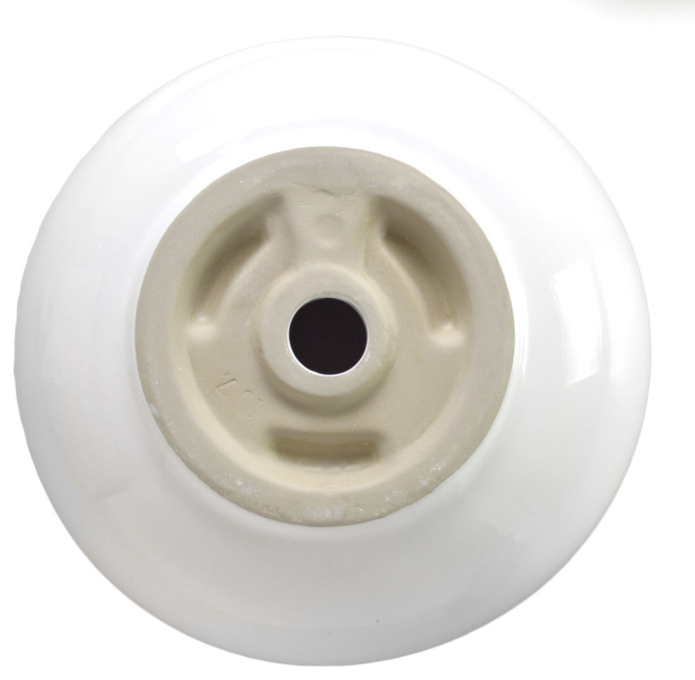 Sutherland White Ceramic Round Vessel Bathroom Sink, Pop up drain