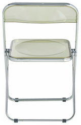 LeisureMod Lawrence Acrylic Folding Chair With Metal Frame