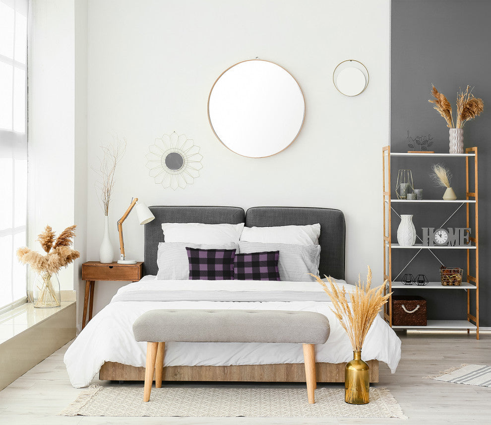 Buffalo Plaid Accent Pillow, Larkspur, 26"x26"