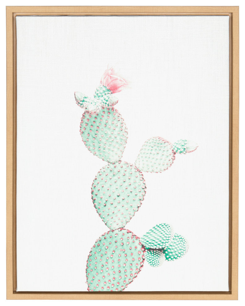 Kate and Laurel Sylvie Prickly Pear Cactus Wall Art by Simon Te Tai