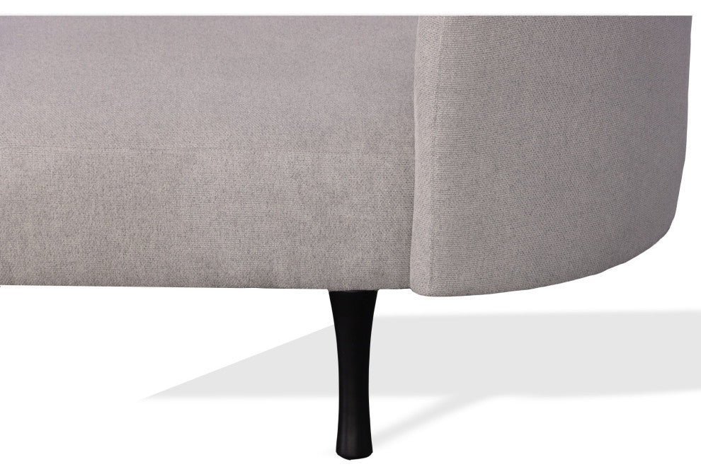 Divani Casa Jamie Glam Light Blue Fabric Two Seater Chaise