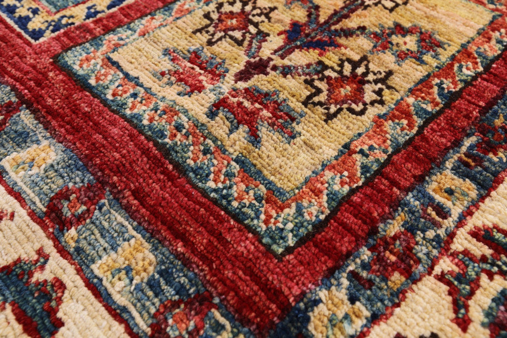 3' 10" X 5' 9" Handmade Persian Garden Design Wool Rug Q10665