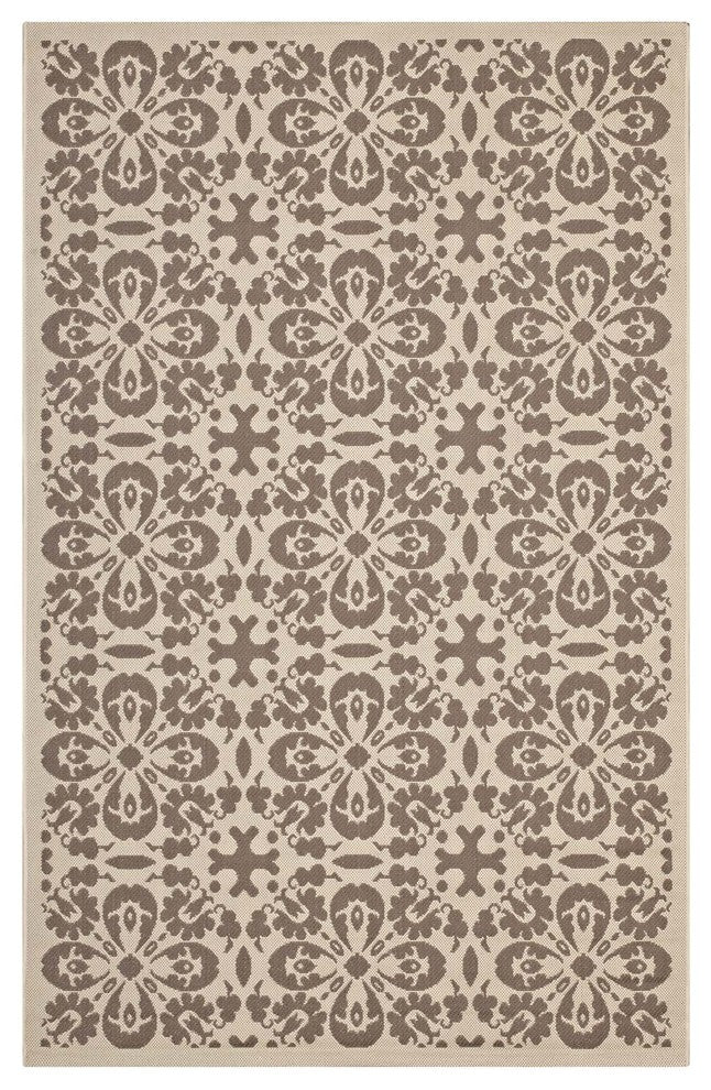 Ariana Vintage Floral Trellis 8x10 Indoor and Outdoor Area Rug
