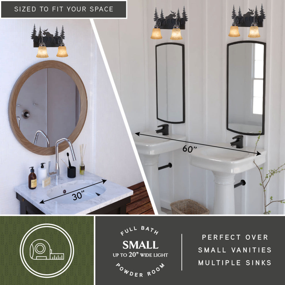 Vaxcel Yellowstone 2L Vanity Burnished Bronze