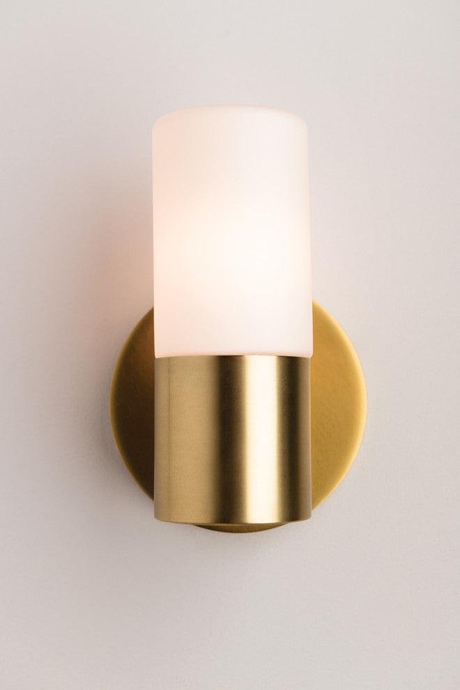 Lola Wall Sconce, Aged Brass Finish