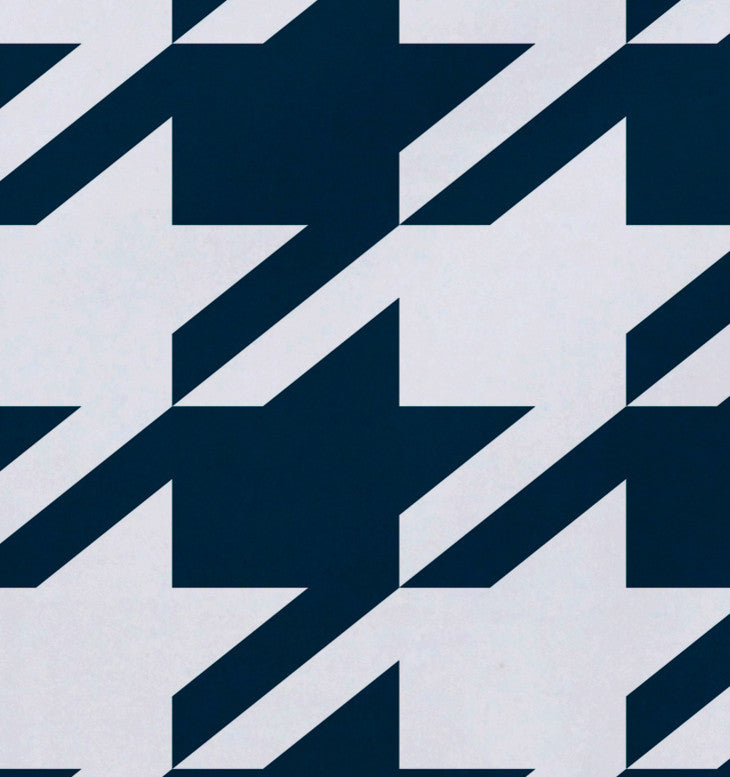 Houndstooth Geometric Print Placement, Deep Sea, Set of 4
