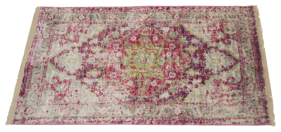 Machine Made Polyester Durable Indoor Outdoor Washable Oriental Pattern Footmat