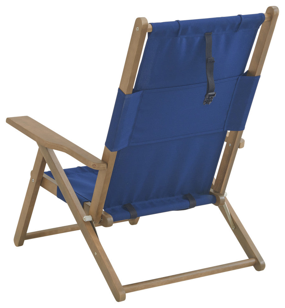 2 Beach Chair Outdoor Weather-Resistant Wood Folding Chair With Backpack Straps