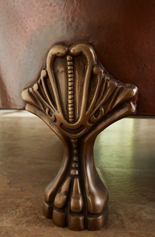 Heisenberg 5'6" Copper Freestanding Clawfoot Bathtub with Overflow