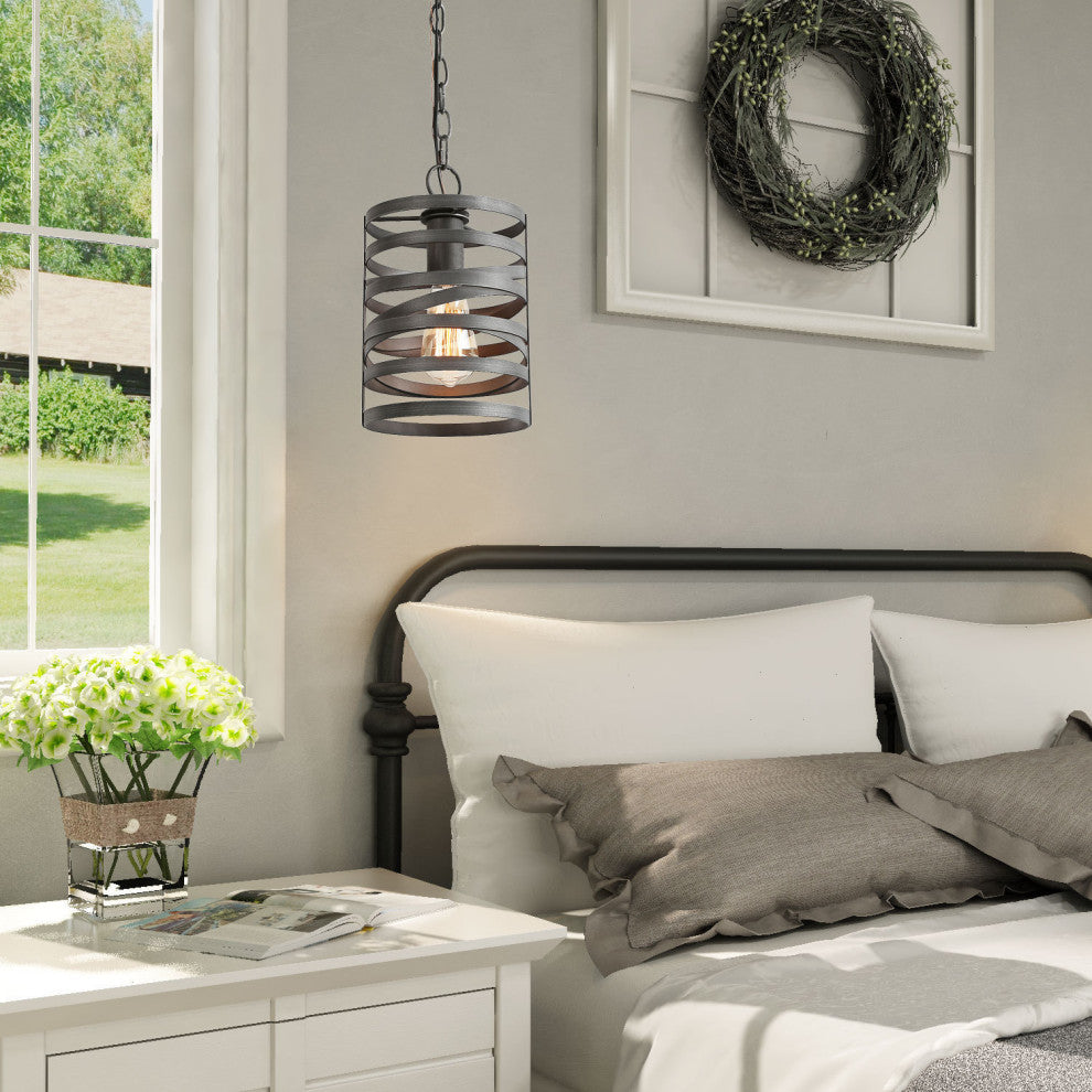 LALUZ 1-Light Pendant Lighting Iron Ceiling Hanging Lights
