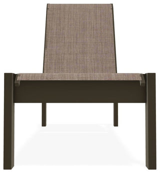 Leeward Sling Stackable Outdoor Chaise Lounge, Augustine Fennel/Beachwood