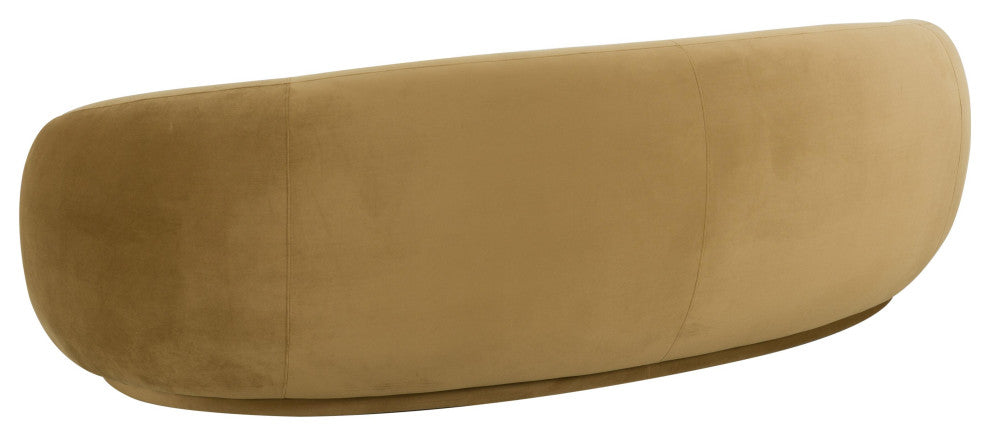 Kendall Cognac Velvet Sofa, Cognac