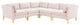 Ardent 5-Piece Performance Velvet Sectional Sofa - Pink