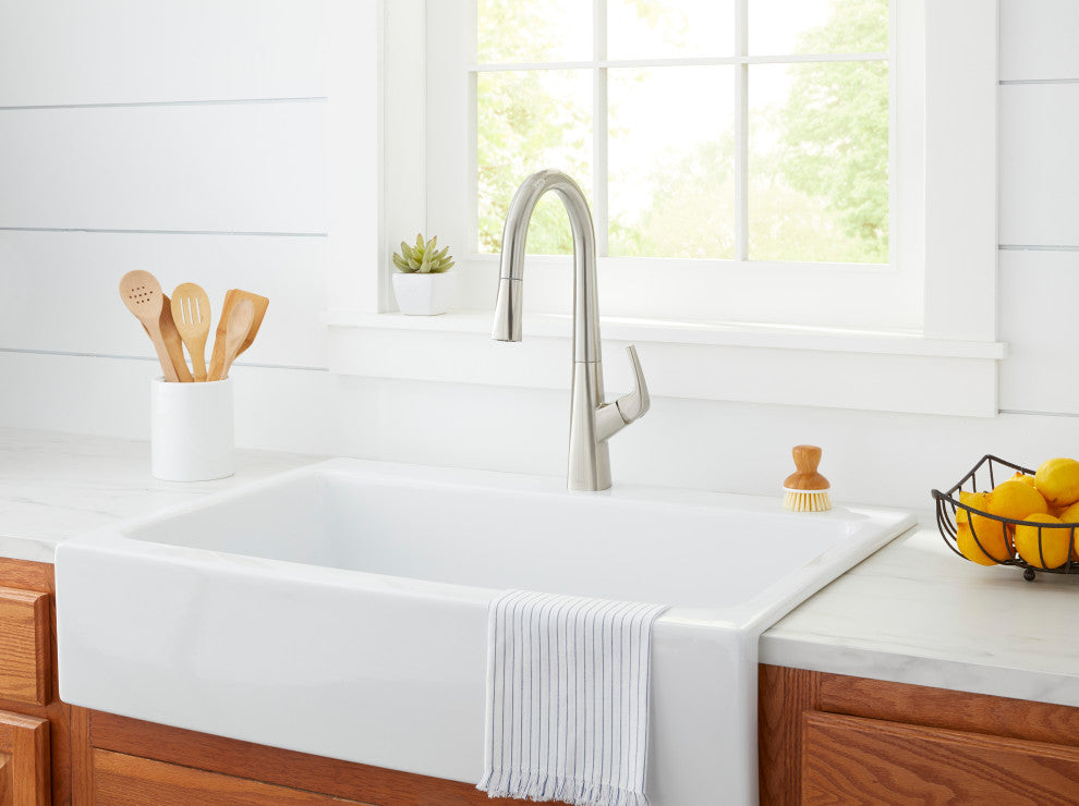 Vaughn Single Handle Pull-Down Kitchen Faucet, Stainless Steel
