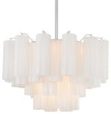 Crystorama Lighting Group ADD-308-WH Addis 9 Light 22"W Waterfall - Polished