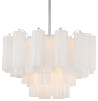 Crystorama Lighting Group ADD-308-WH Addis 9 Light 22"W Waterfall - Polished