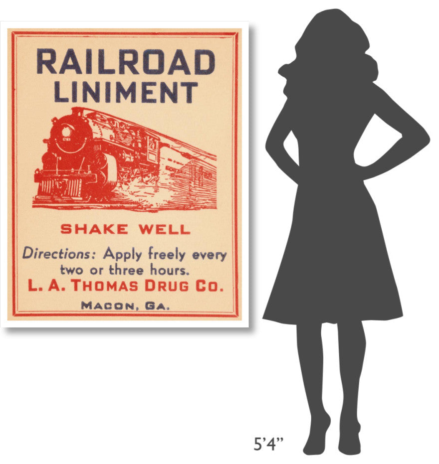 "Railroad Liniment" Digital Paper Print by Vintage Booze Labels, 37"x46"