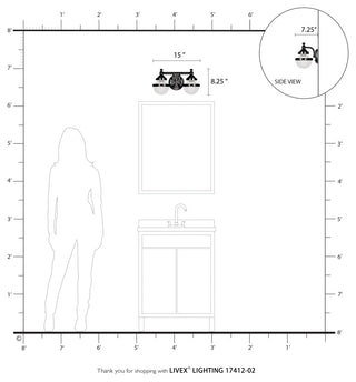 Livex Lighting Polished Brass 2-Light Vanity Sconce