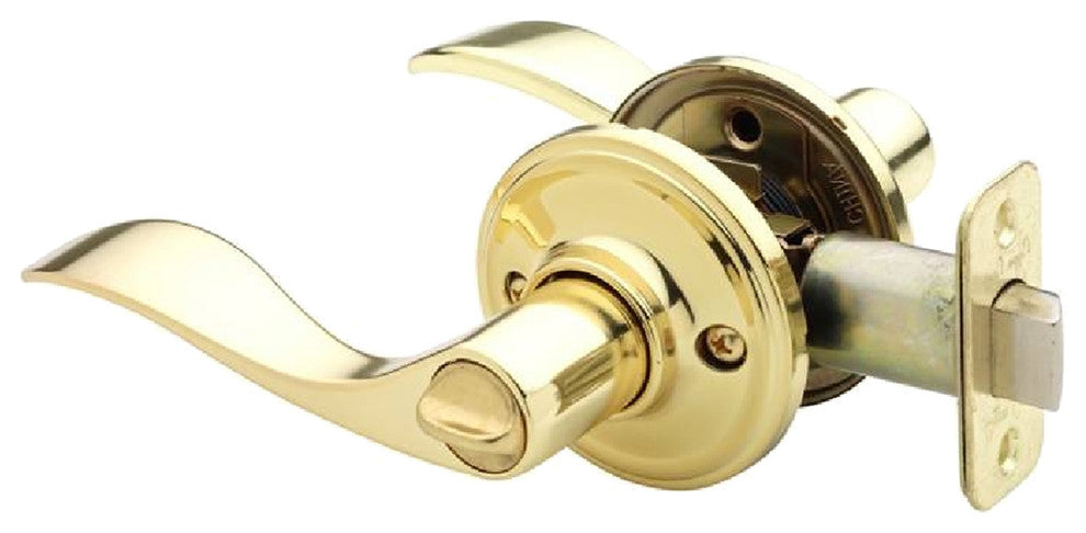 Privacy Lever, Polished Brass