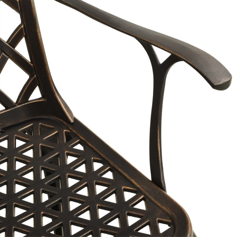 Vidaxl Garden Chairs 2-Piece Set Cast Aluminum Bronze