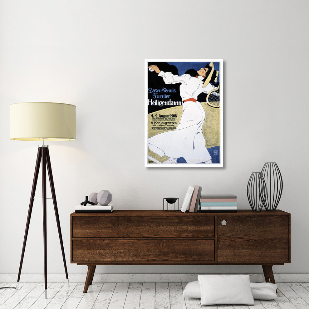 "Heiligendamm Lawn-Tennis Competition" Paper Print by Hans Rudi Erdt, 30"x42"