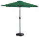 WestinTrends 9Ft Outdoor Patio Table Umbrella with Plastic Fillable Base, Dark Green