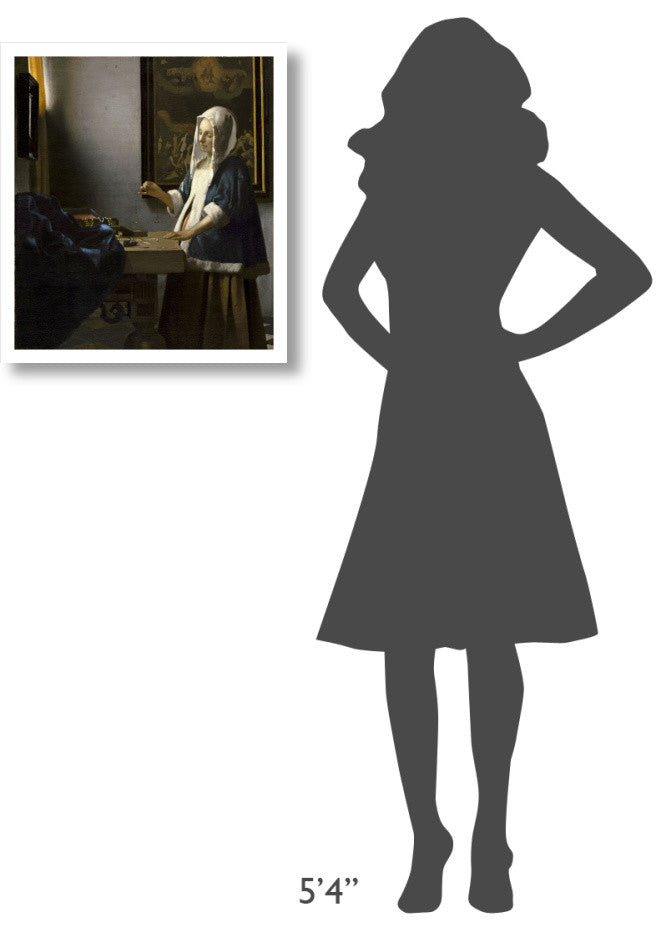 "Woman Holding a Balance" Digital Paper Print by Johannes Vermeer, 22"x24"