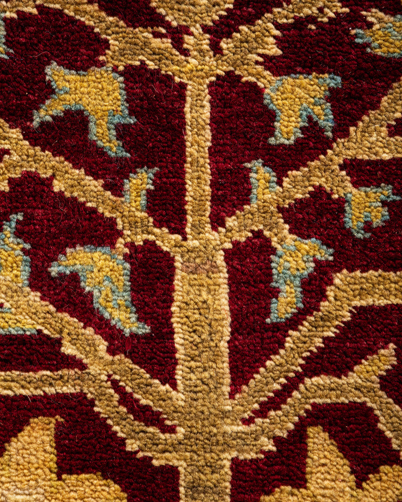 Eclectic, One-of-a-Kind Hand-Knotted Area Rug Red, 11' 10 x 15' 1