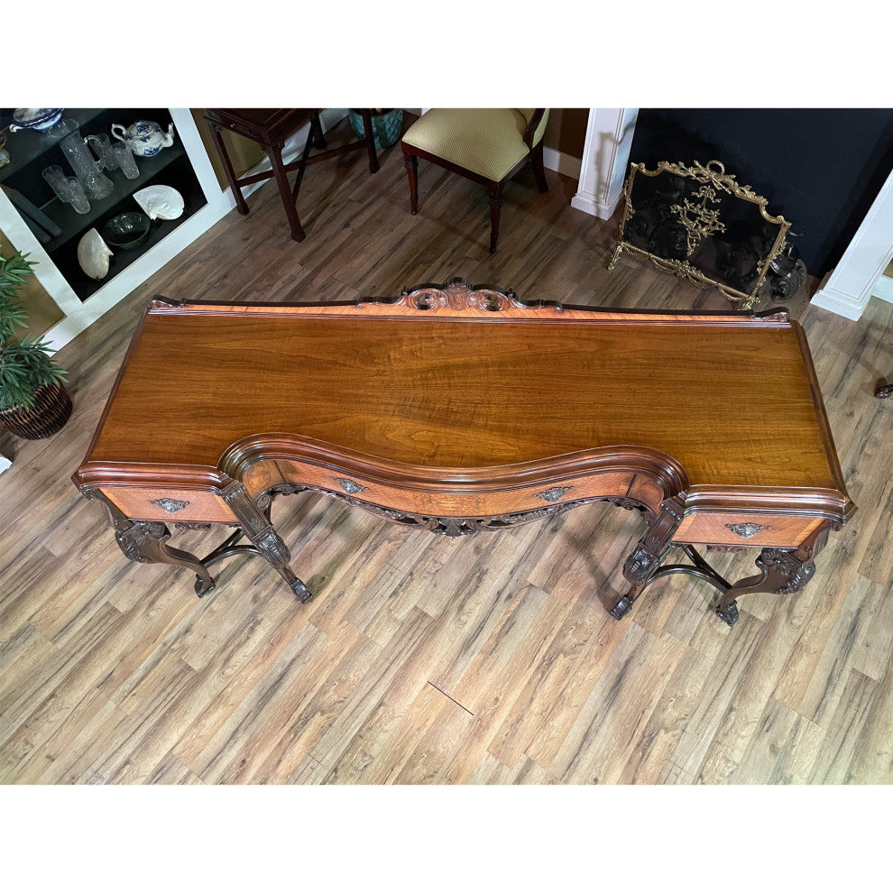 Antique Walnut Inlaid Sideboard