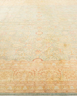 Mogul, One-of-a-Kind Hand-Knotted Runner Light Blue, 9'3"x18'2"