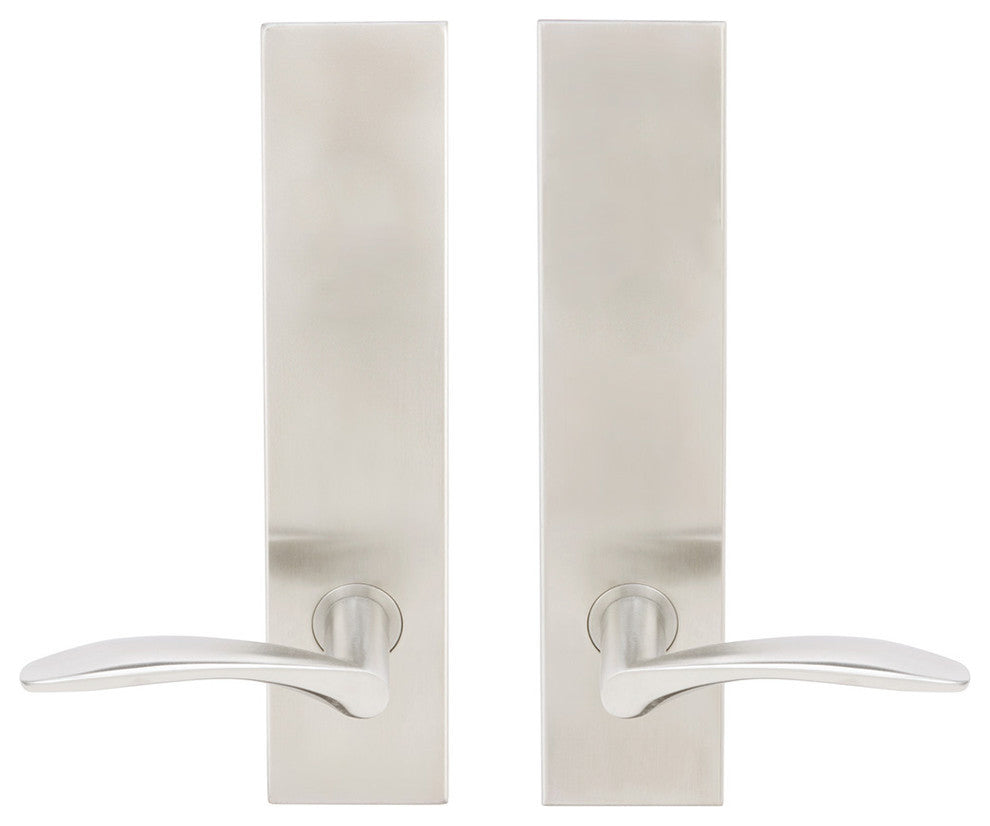 Crest Lever, Tubular Passage, Satin Stainless Steel, 2-3/4" Backset