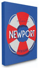 Newport Beach Coast Ocean Blue Red Word Design, 16"x20"