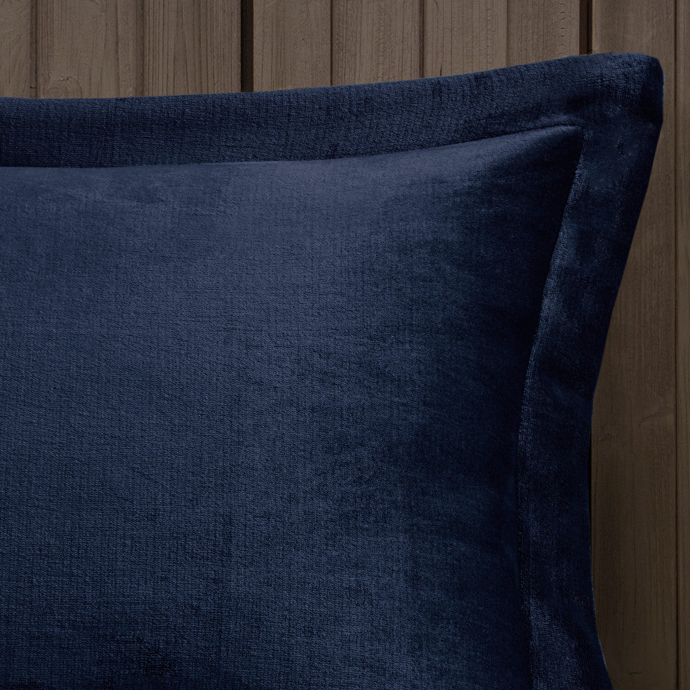 Woolrich Alton Plush to Sherpa Winter Comforter Set, Navy Blue, King