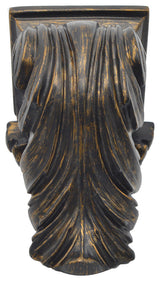 Cameau Drapery Sconce, 2" Diameter, Burnt Gold