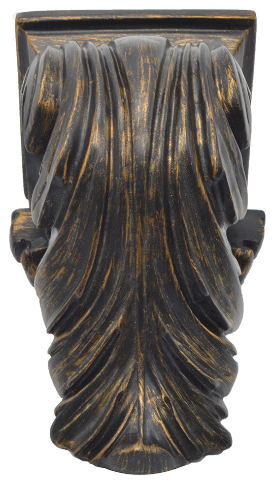 Cameau Drapery Sconce, 2" Diameter, Burnt Gold