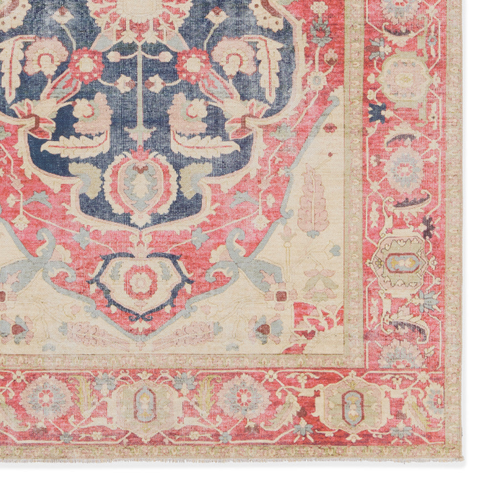 Jaipur Living Kadi Medallion Red/ Blue Area Rug 6'X9'