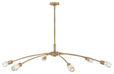 Atera LED Chandelier in Heritage Brass