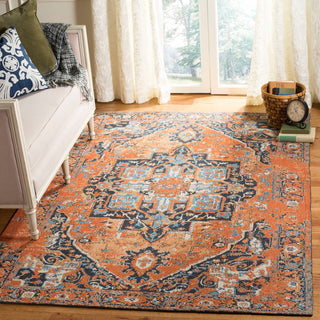 Safavieh Classic Vintage Collection CLV111 Rug, Orange/Navy, 4' X 6'