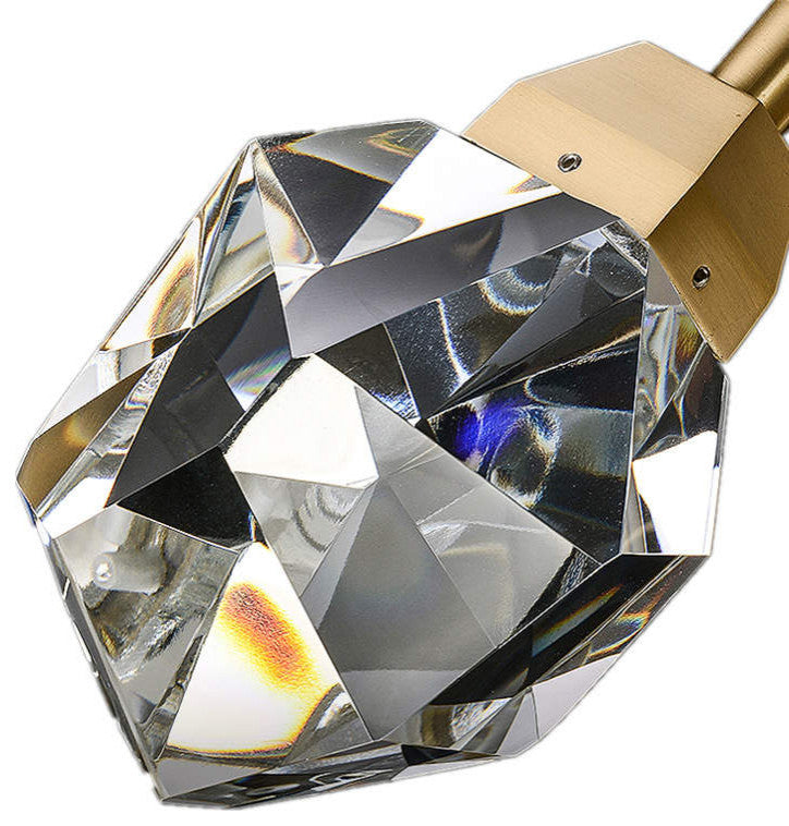 Geometric Irregular Cut Crystal Chandelier Lighting, 20 Lights
