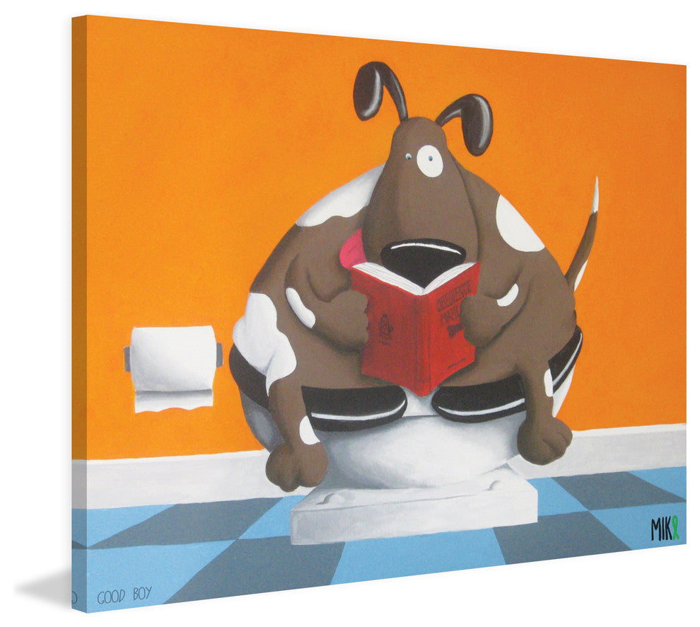 Marmont Hill, "Good Boy" by Mike Taylor Painting Print on Wrapped Canvas, 52x40