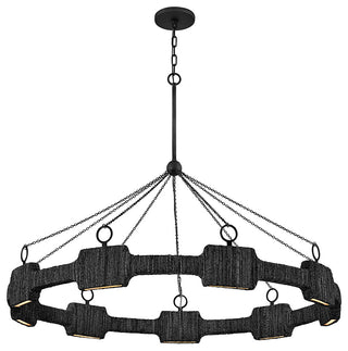 Hinkley Raffi Large Led Single Tier Chandelier, Carbon Black