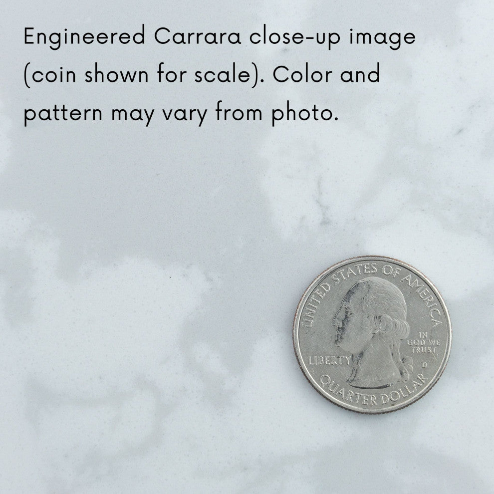 Horizon 60" Single Bathroom Vanity Top, Marine Gray, Engineered Carrara