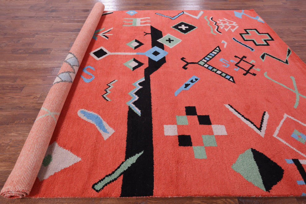 Moroccan Handmade Wool Rug 9' 2" X 12' 0" - Q13105