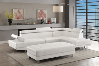 Milan Sectional, White