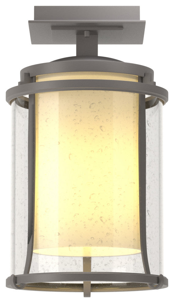 Meridian Outdoor Semi-Flush, Coastal Burnished Steel, Incandescent